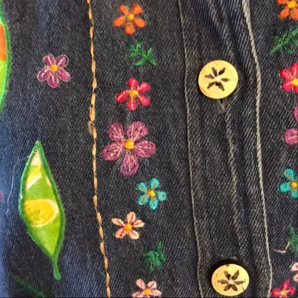 New Directions Embroidered Denim Jacket Small - Picture 4 of 9
